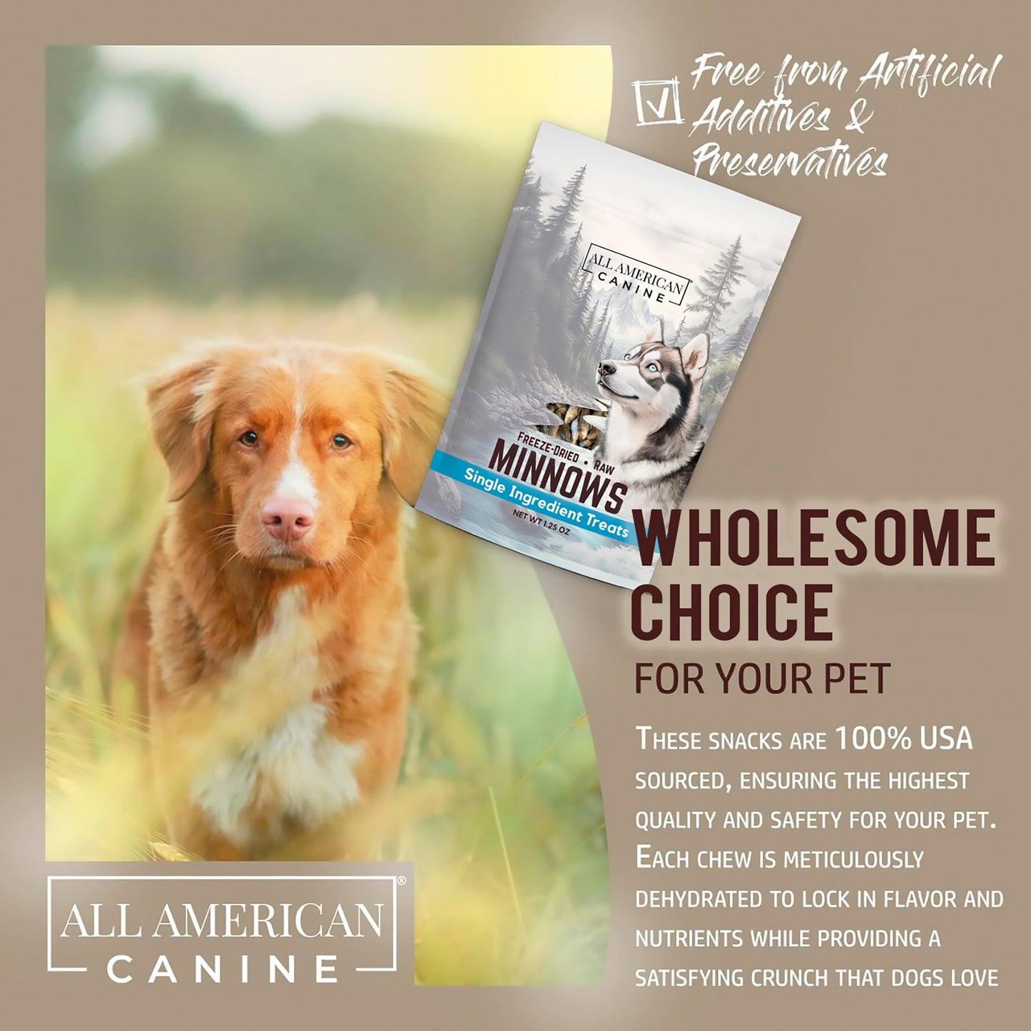 Freeze Dried Minnows 1.25 oz.