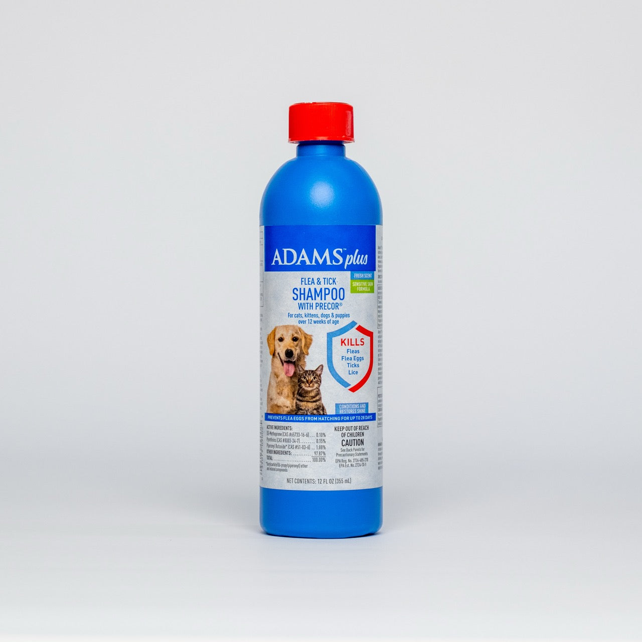 Adams Plus Flea and Tick Shampoo with Precor- 12oz
