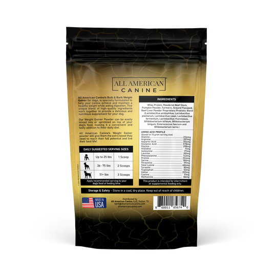 Bulk & Bark Weight Gainer + Digestive Aid Food Topper