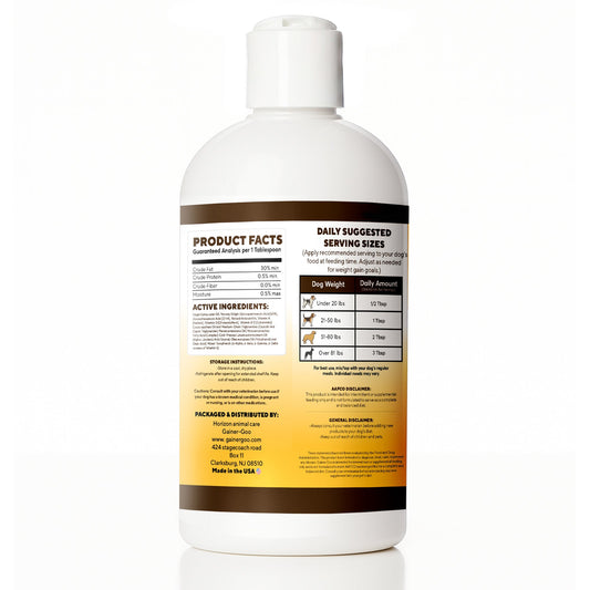 Gainer-GOO - for All Breeds - High Calorie Fat Liquid Weight Gainer - 16oz