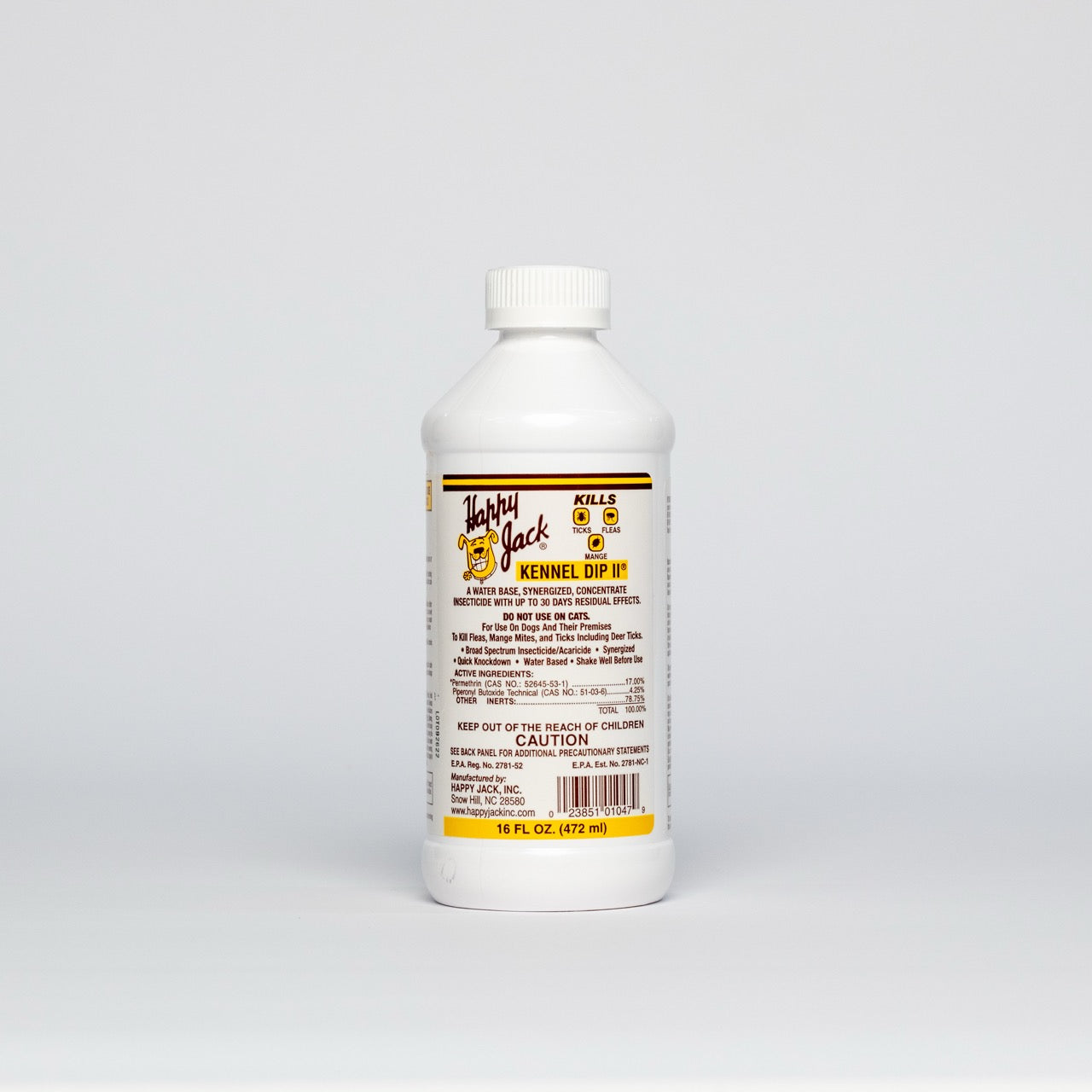 Flea and Tick Dip | Happy Jack Kennel Dip II - 16oz | Okie Dog