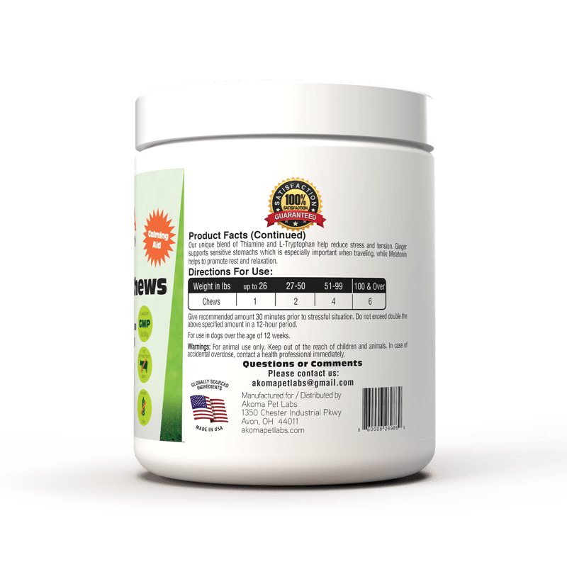 Calming Chews - 120ct Soft Chews - OKIE DOG SUPPLY