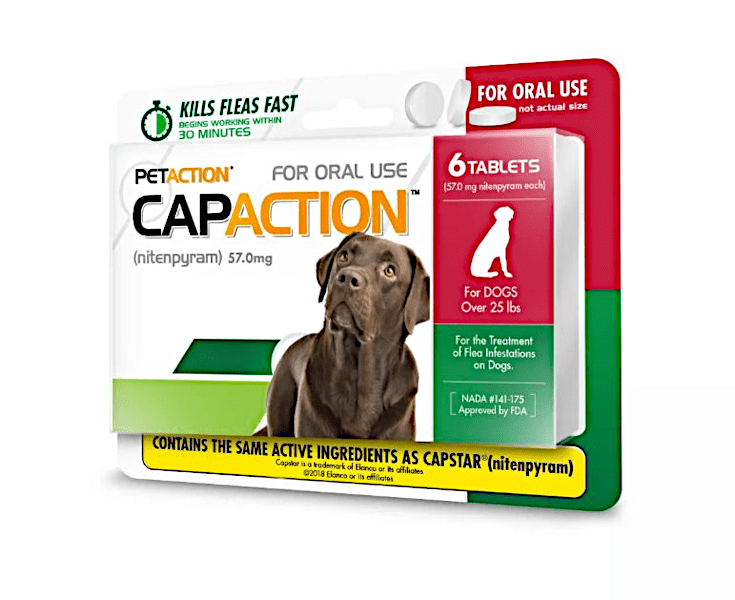 Flea Tablet Fast Action CapAction Flea Treatment Okie Dog