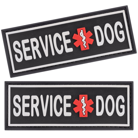 Dogline Service Dog 3D Rubber Patches