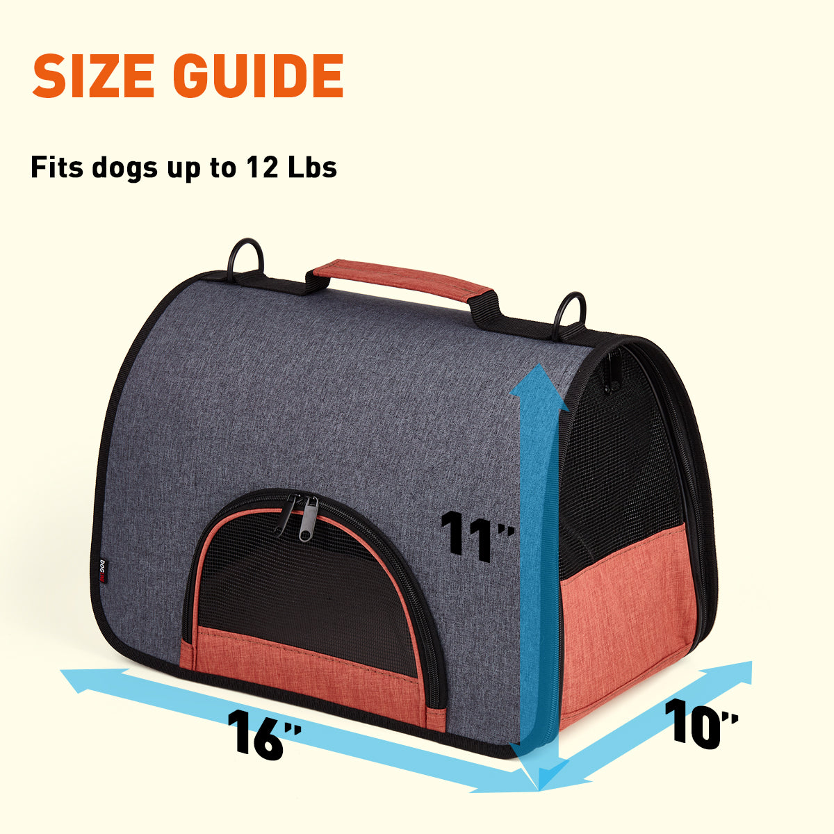 Dual Color Collapsible Pet Carrier