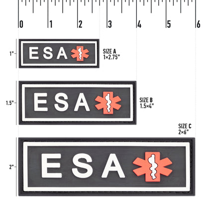 Dogline ESA Dog 3D Rubber Patches