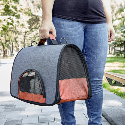 Dual Color Collapsible Pet Carrier