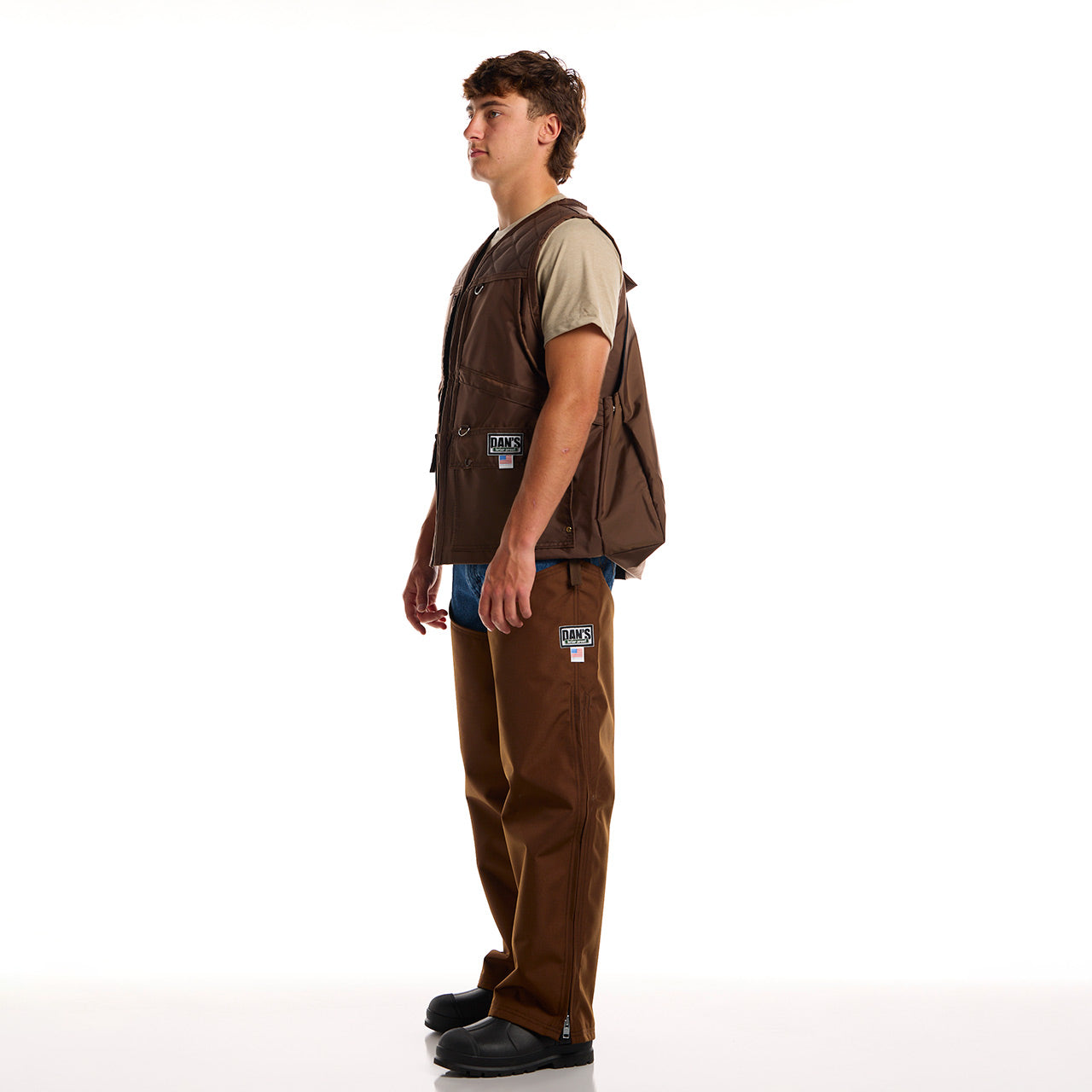 Hunting Vest | Lightweight Brown and Orange | Okie Dog Supply