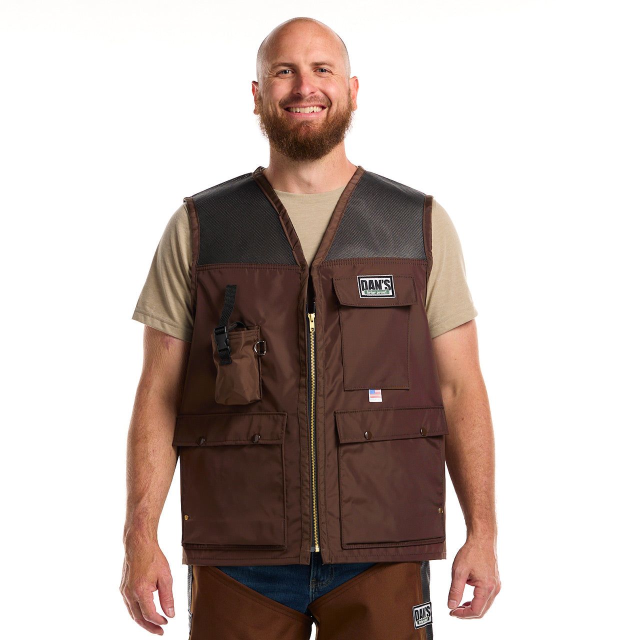 Dog Days Vest | Lightweight Brown and Orange | Okie Dog Supply