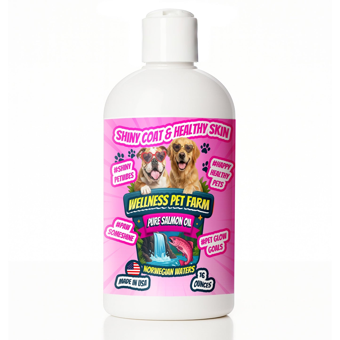 Pure Salmon Oil for Dogs - 16oz