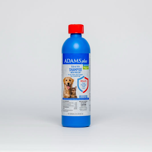 Adams Plus Flea and Tick Shampoo with Precor- 12oz