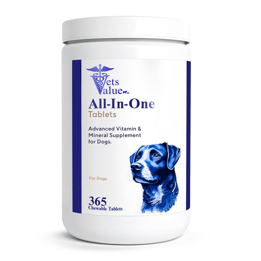 Vets Value All-in-One Dog Vitamins – 365 Chewable Tablets