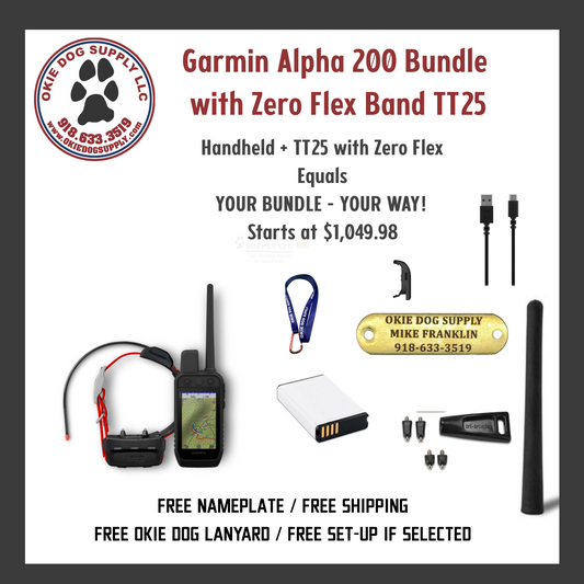 Garmin Alpha 200 Bundle with TT25 with Zero Flex Band - Mini