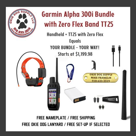 Garmin Alpha 300i Bundle with TT25 with Zero Flex Band - Mini