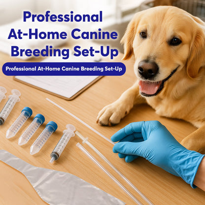 3-Pack Canine Breeding Support Kit – Complete Dog Breeding Supplies with Tubes, Insemination Rods, Syringes, Sheaths & Disposable Gloves – Veterinary Grade Animal Care Equipment