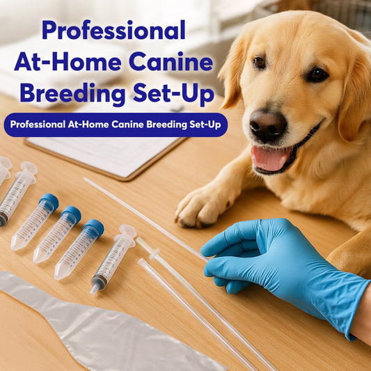 3-Pack Canine Breeding Support Kit – Complete Dog Breeding Supplies with Tubes, Insemination Rods, Syringes, Sheaths & Disposable Gloves – Veterinary Grade Animal Care Equipment