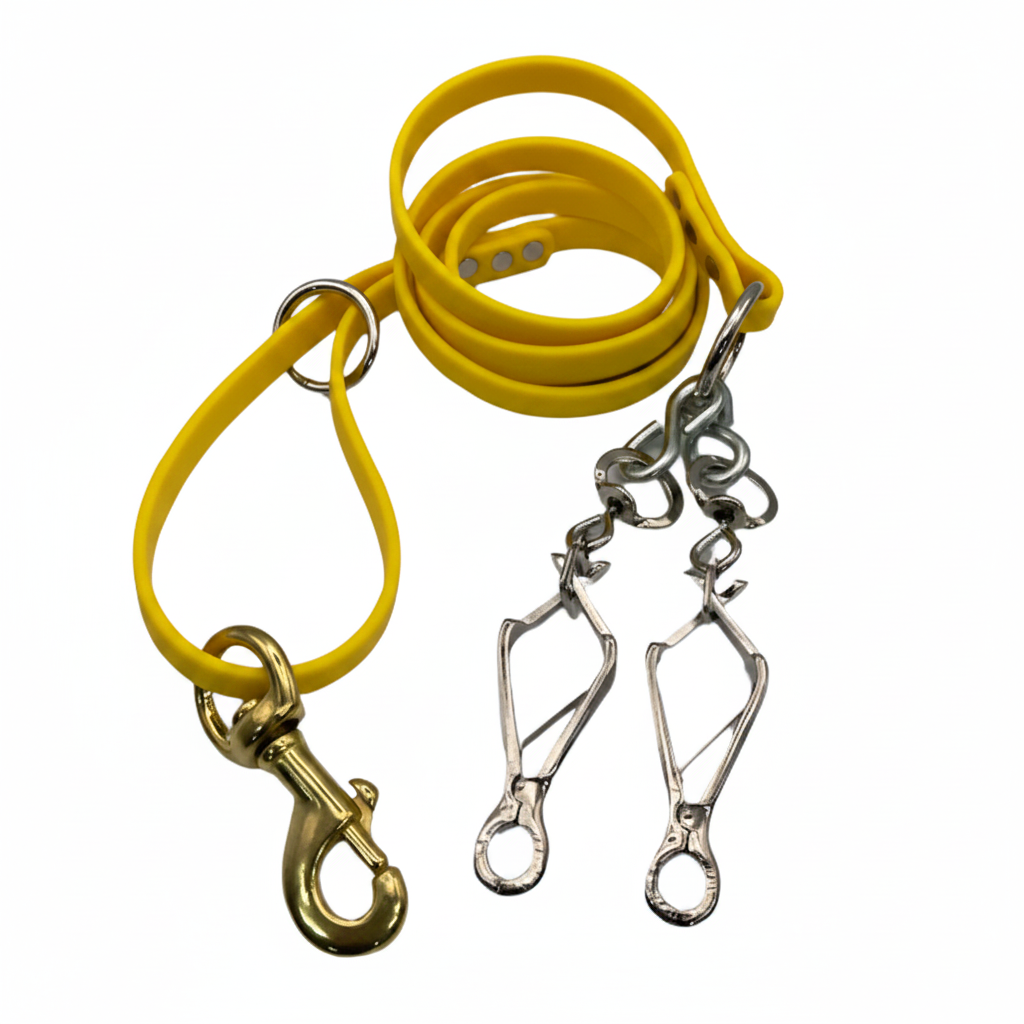 BETA LEAD 1/2 INCH WITH 2 FRENCH SNAPS B. YELLOW