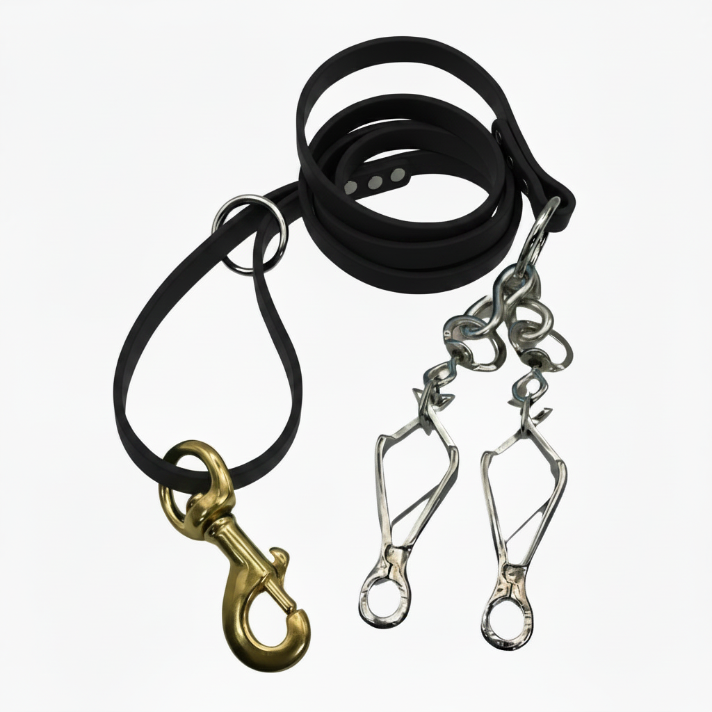 BETA LEAD 1/2 INCH WITH 2 FRENCH SNAPS BLACK