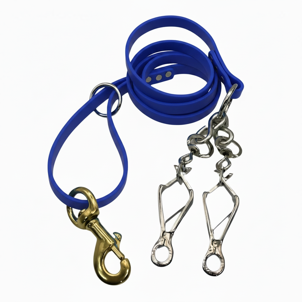 BETA LEAD 1/2 INCH WITH 2 FRENCH SNAPS BLUE