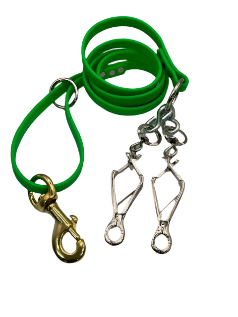 BETA LEAD 1/2 INCH WITH 2 FRENCH SNAPS GREEN