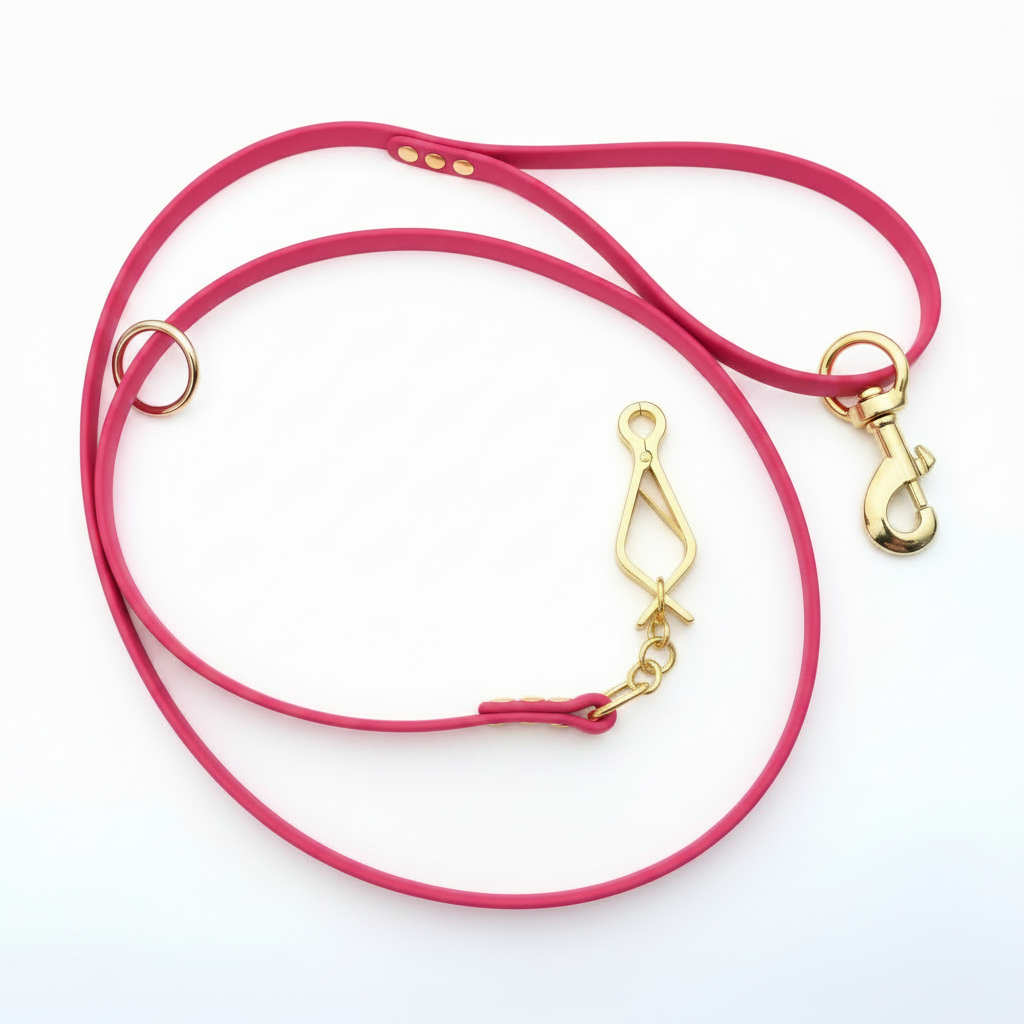 BETA LEAD 1/2 INCH WITH FRENCH SNAP PINK