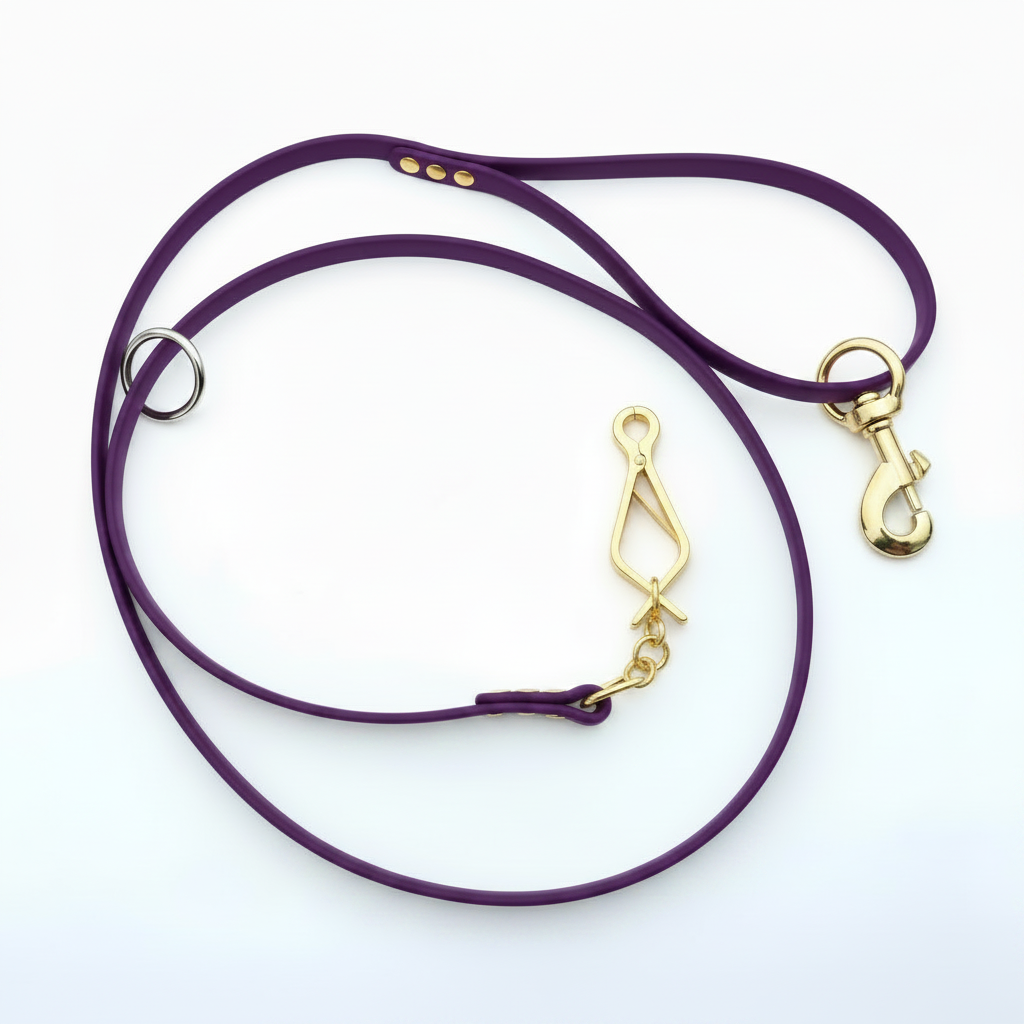 BETA LEAD 1/2 INCH WITH FRENCH SNAP PURPLE
