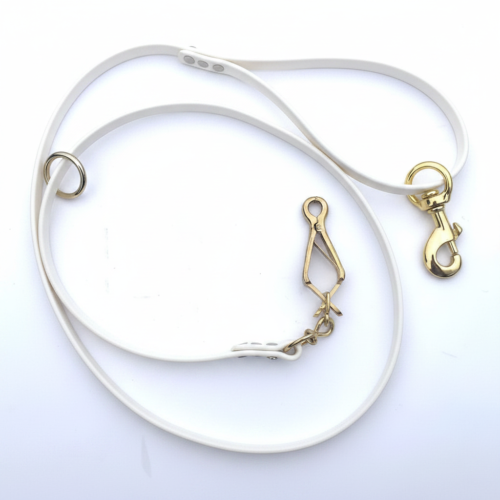 BETA LEAD 1/2 INCH WITH FRENCH SNAP WHITE