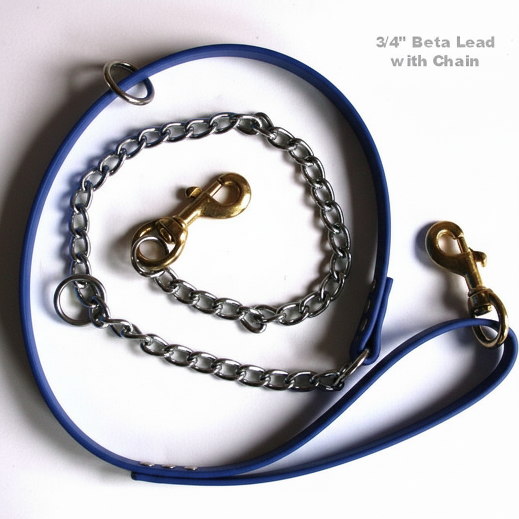 BETA LEAD WITH CHAIN BLUE
