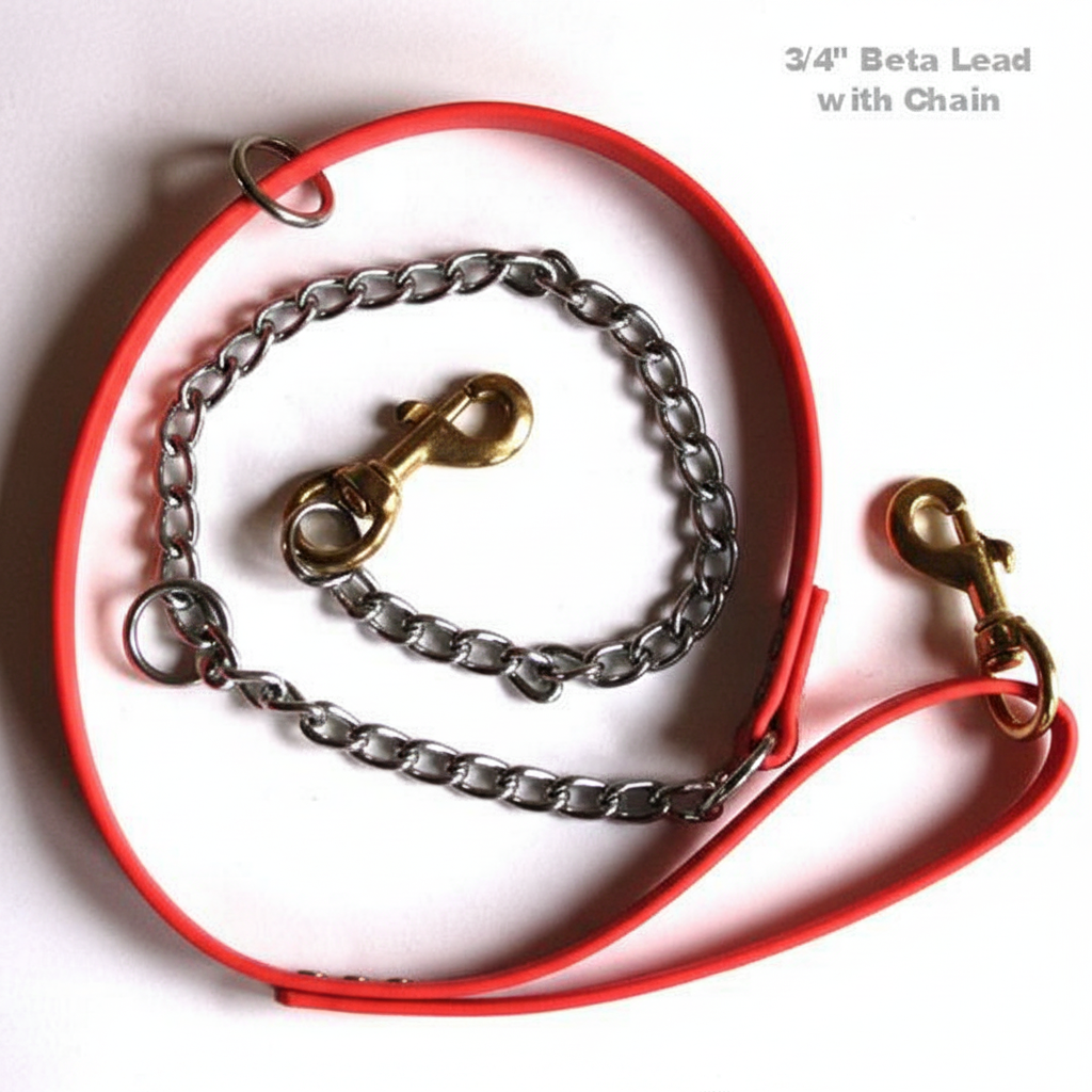 BETA LEAD WITH CHAIN RED