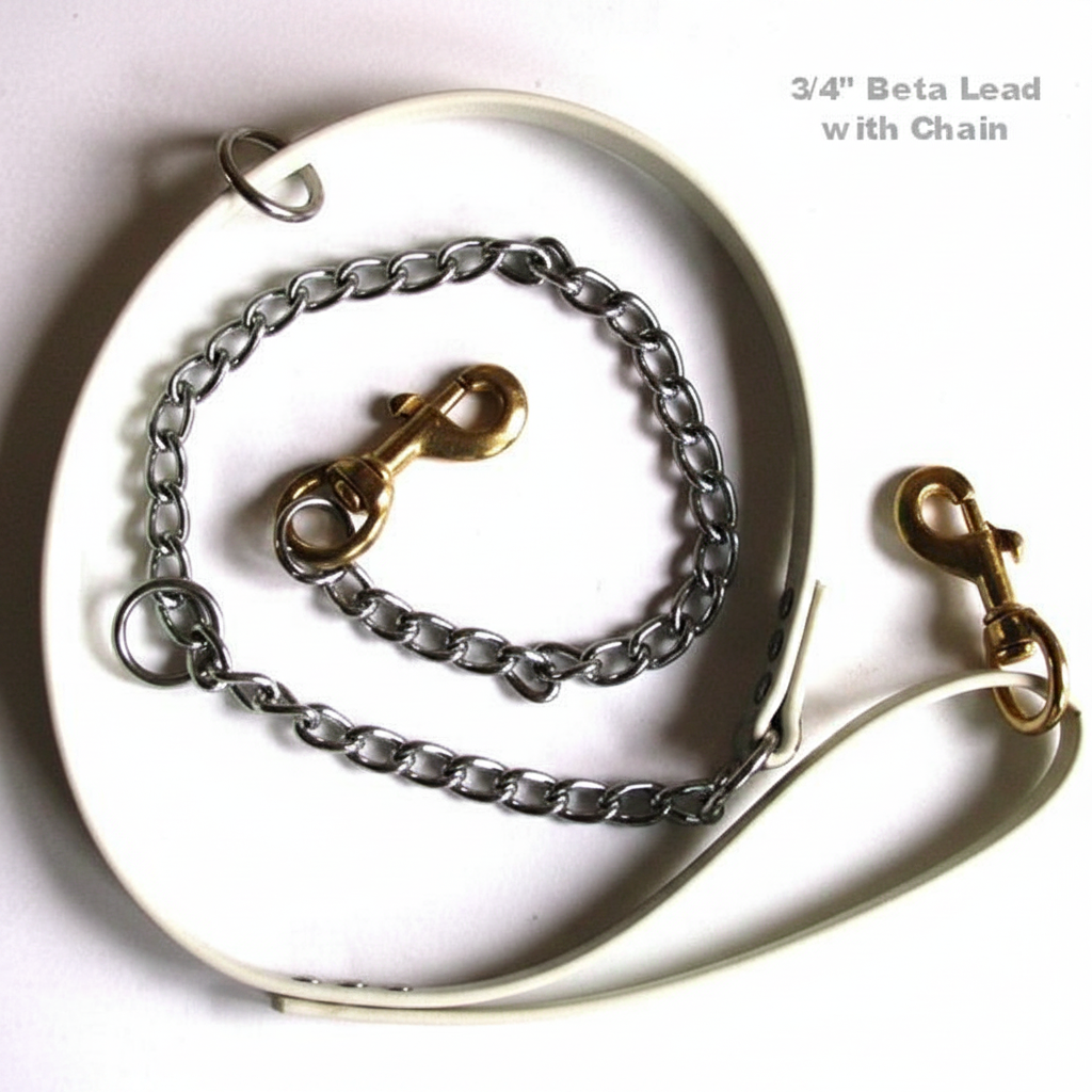 BETA LEAD WITH CHAIN WHITE