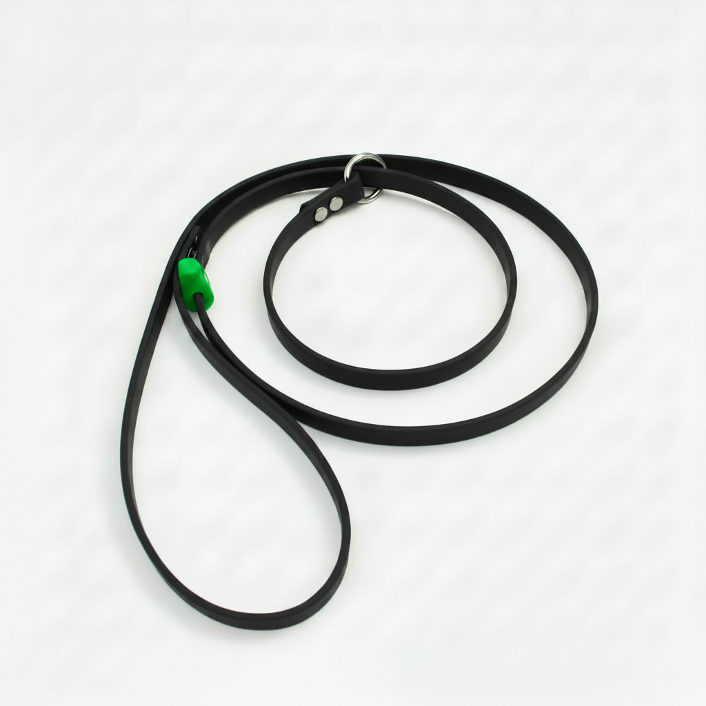 BLACK SLIP LEAD WITH GREEN STOP