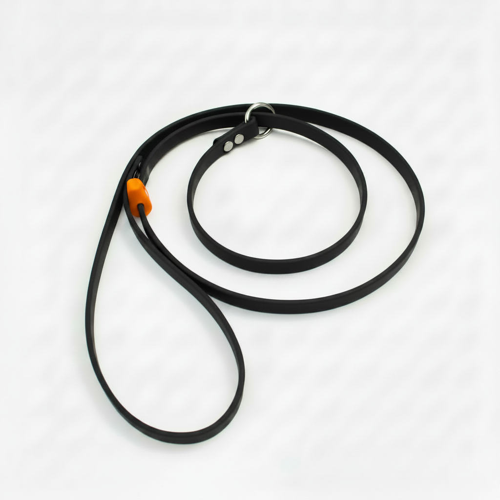 BLACK SLIP LEAD WITH ORANGE STOP