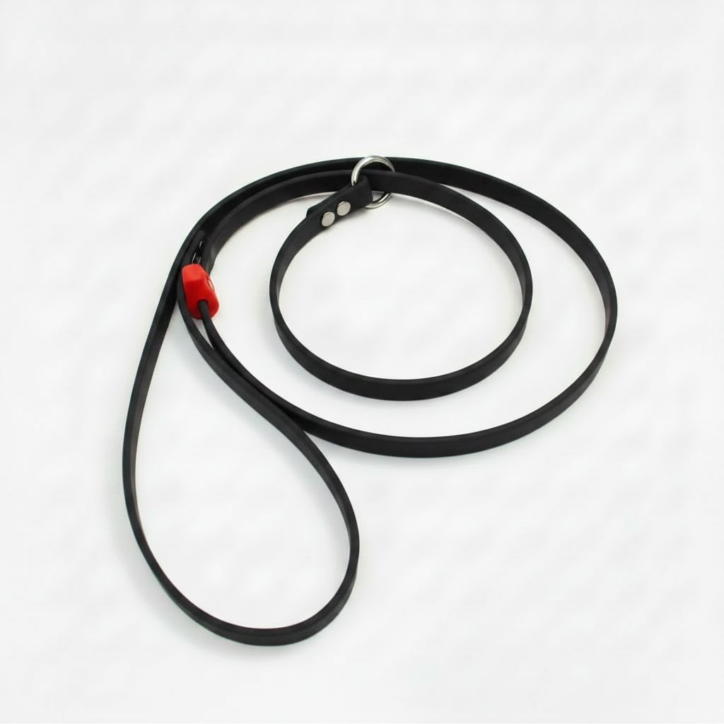 BLACK SLIP LEAD WITH RED STOP