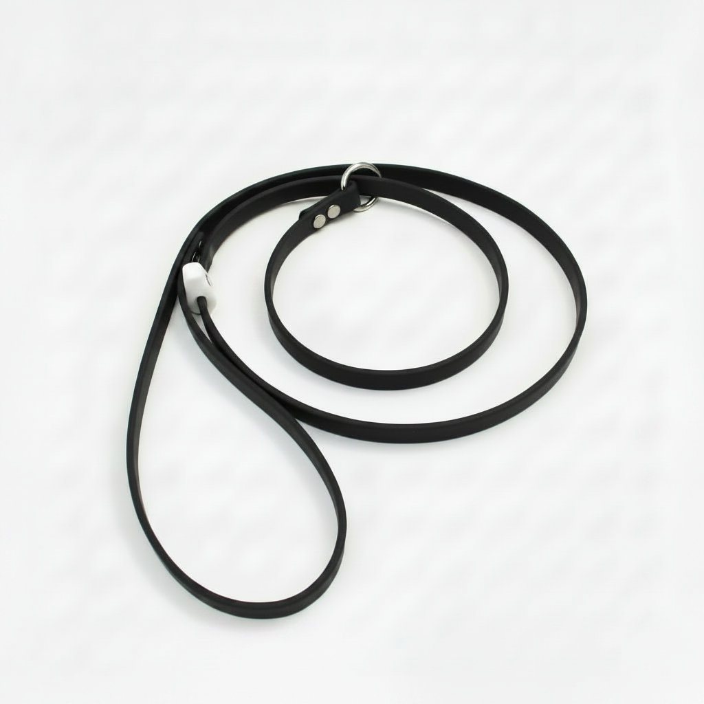 BLACK SLIP LEAD WITH WHITE STOP