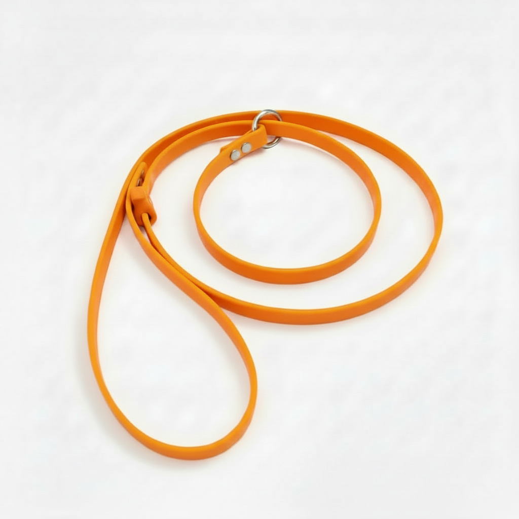 BRIGHT ORANGE SLIP LEAD WITH ORANGE STOP