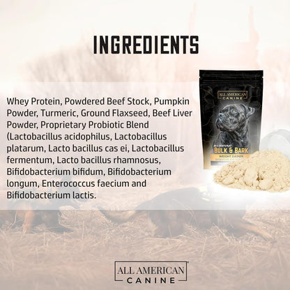 Bulk & Bark Weight Gainer + Digestive Aid Food Topper