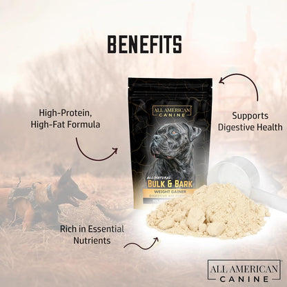 Bulk & Bark Weight Gainer + Digestive Aid Food Topper