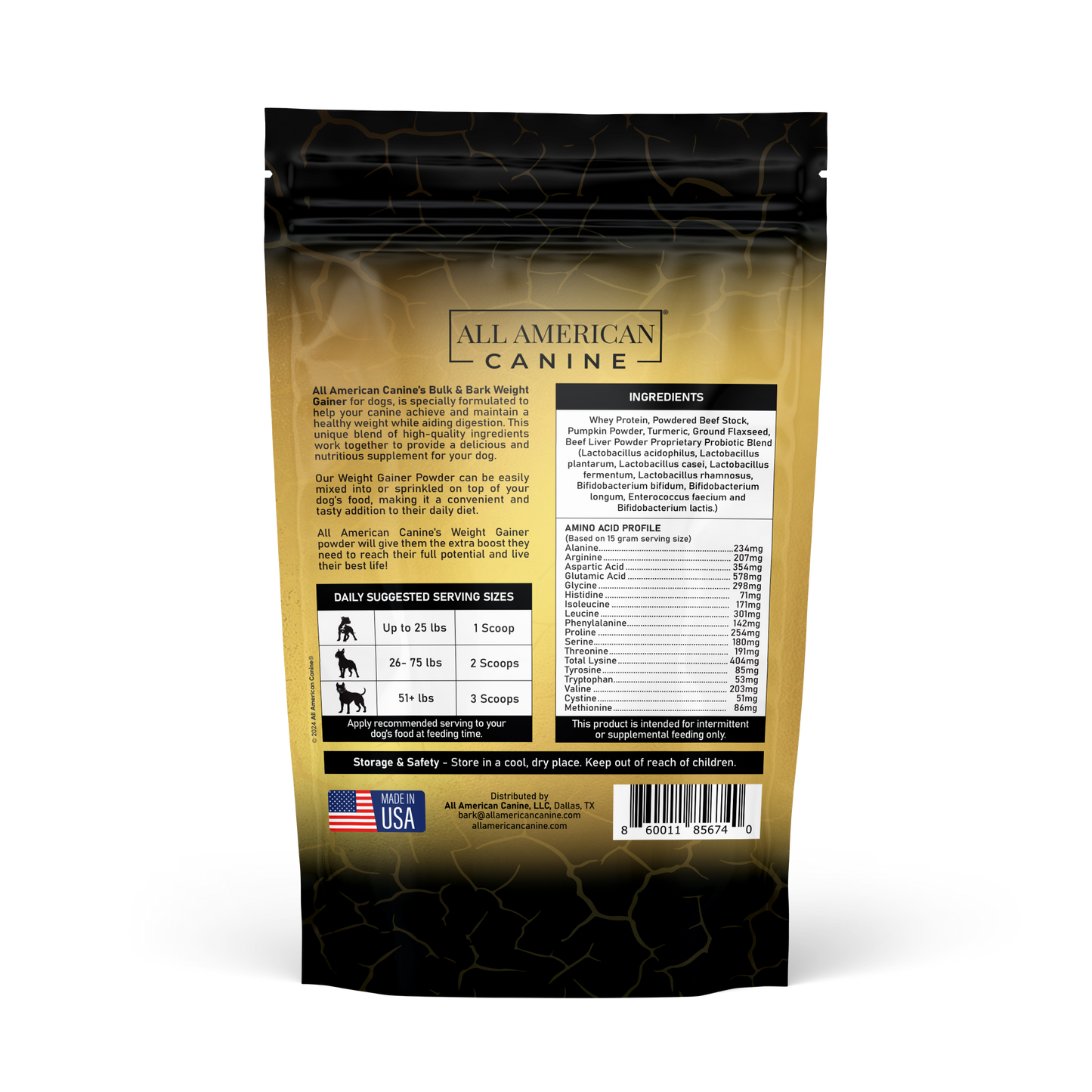 Bulk & Bark Weight Gainer + Digestive Aid Food Topper