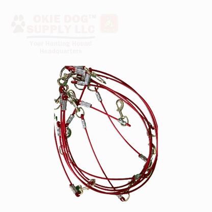 Dog Tie Out Cable Multi Dog Tie Outs Custom Made at Okie Dog