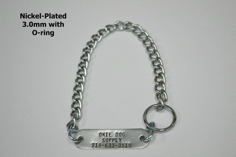 Chain Collars - Nickel or Stainless Steel - OKIE DOG SUPPLY