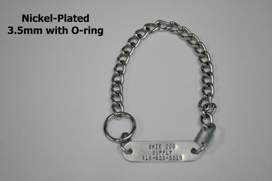 Chain Collars - Nickel or Stainless Steel - OKIE DOG SUPPLY