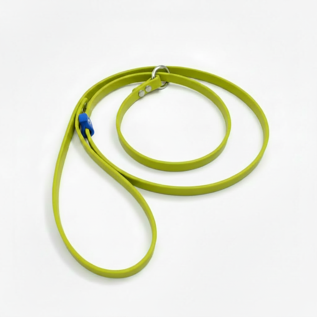 CHARTRUESE SLIP LEAD WITH BLUE STOP