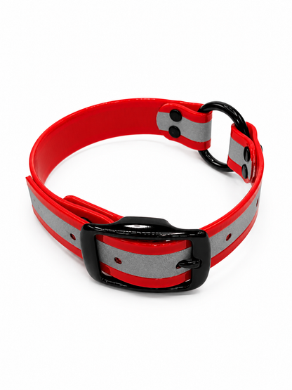COLLAR 1 INCH BLACK OPS REFLECTIVE CTR RED