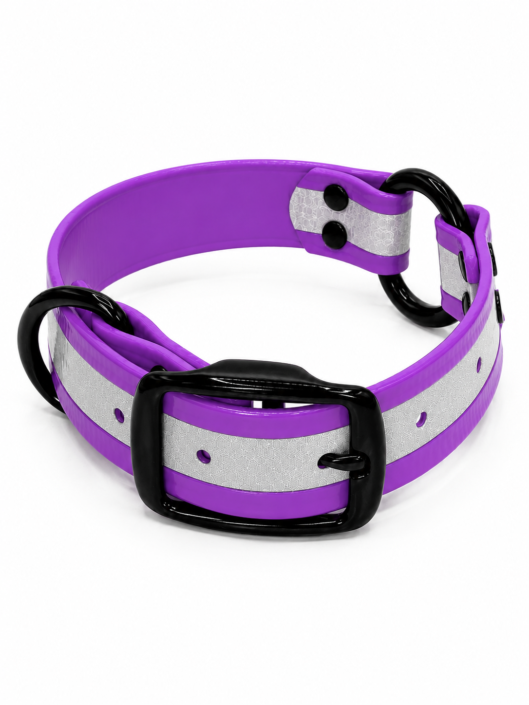 COLLAR 1 INCH BLACK OPS REFLECTIVE STND PURPLE