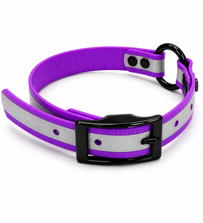 COLLAR 3/4 INCH BLACKOPS CTR ONLY REFLECTIVE PURPLE