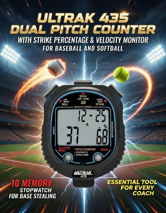 Ultrak 435 dual pitch counter with strike percentage and velocity monitor  
