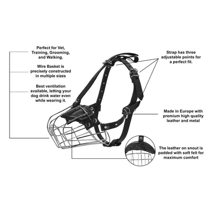 Viper Delta Metal Wire Basket Dog Muzzle