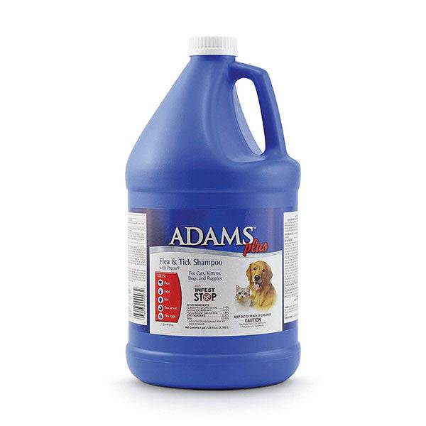 Adams Plus Flea and Tick Shampoo with Precor for Cats and Dogs - 1 Gallon - OKIE DOG SUPPLY