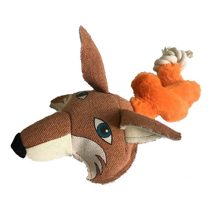 22" Safari Fox Animal Toy with Embedded Ball & Rope