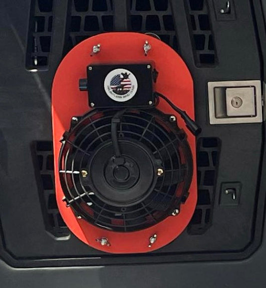 kennel fan lucky duck orange front